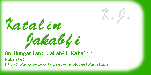 katalin jakabfi business card